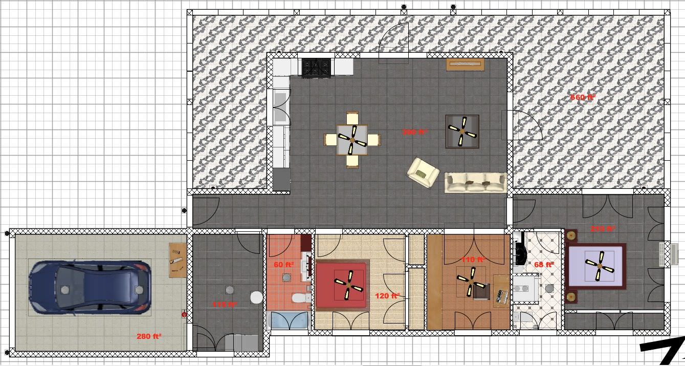Concrete Block House Layout