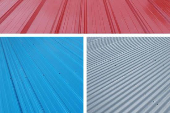 Detail of three zinc roofs